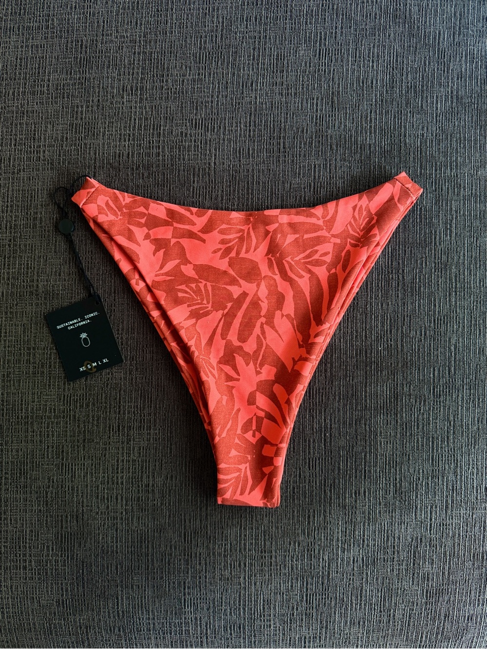 SKATIE S Kelly in Paloma - Coral Red Floral-Print Bikini Bottom